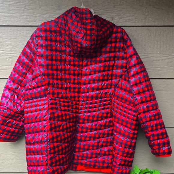 Lands’ End Buffalo Check Plaid Down Jacket  packable lightweight puffer 3x plus - Picture 7 of 10